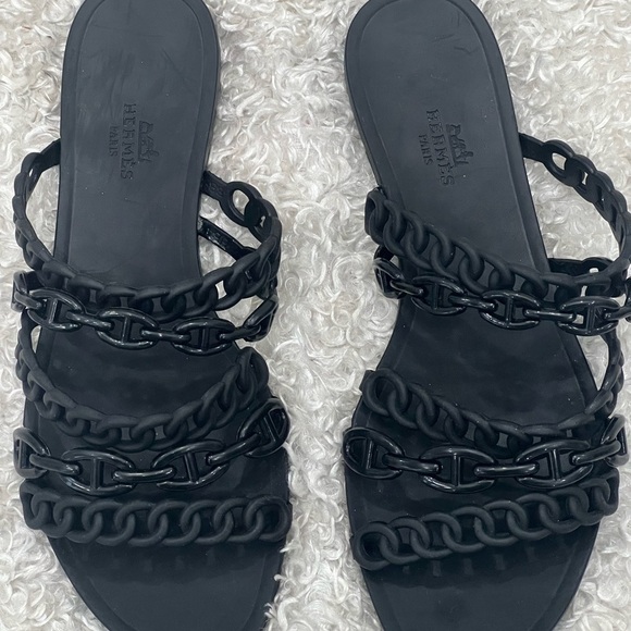 HERMÈS Chaine d'Ancre PVC Slides Sandals - Picture 2 of 12